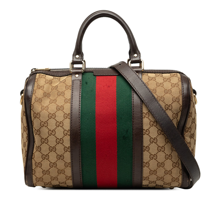 Gucci Medium GG Toile Web Joy Boston Sac