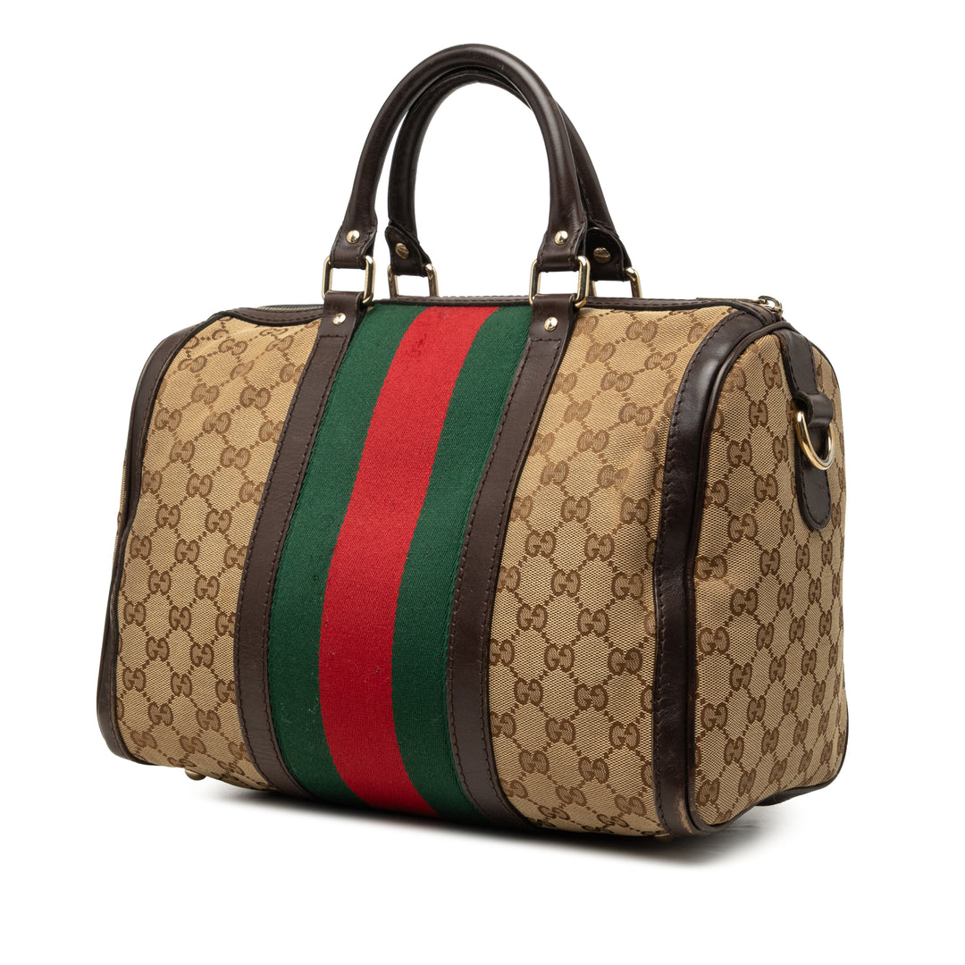 Gucci Medium GG Toile Web Joy Boston Sac