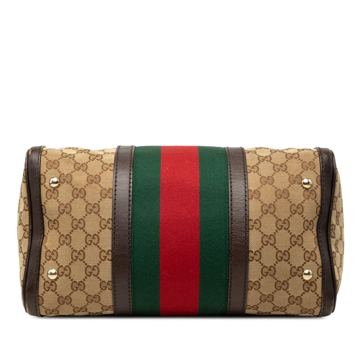 Gucci Medium GG Toile Web Joy Boston Sac