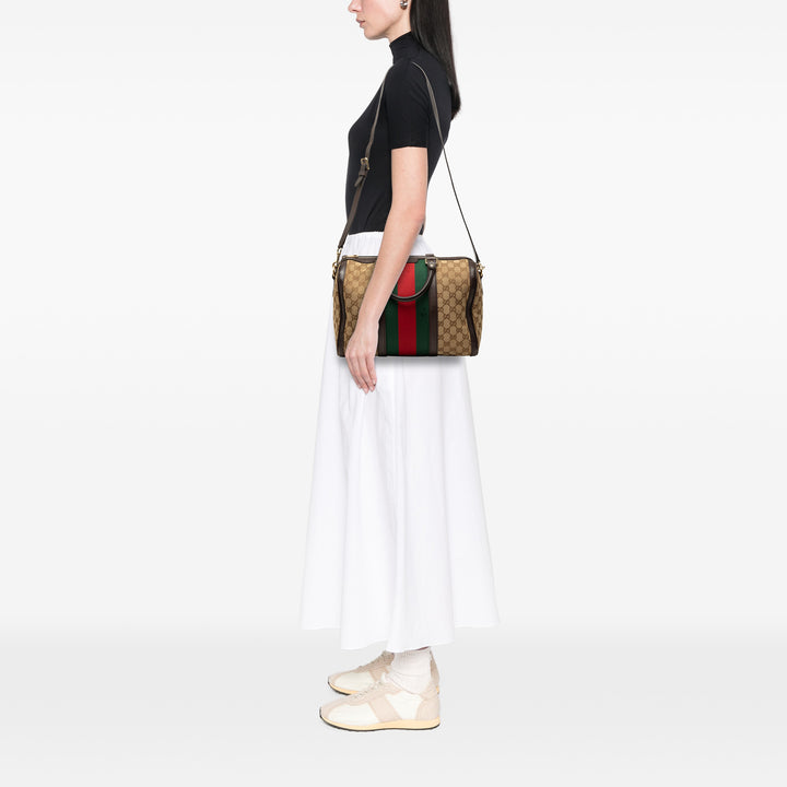 Gucci Medium GG Toile Web Joy Boston Sac