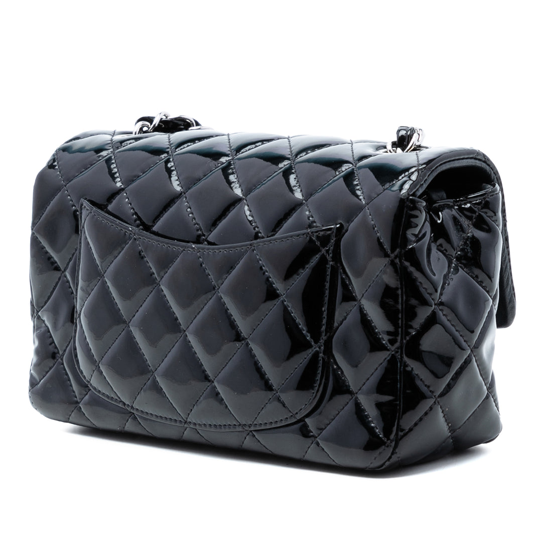 Chanel Mini Rectangular Classic Cuir verni Simple rabat