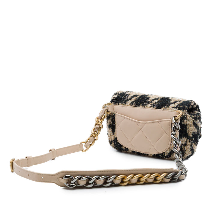 Chanel Houndstooth Tweed 19 Sac ceinture