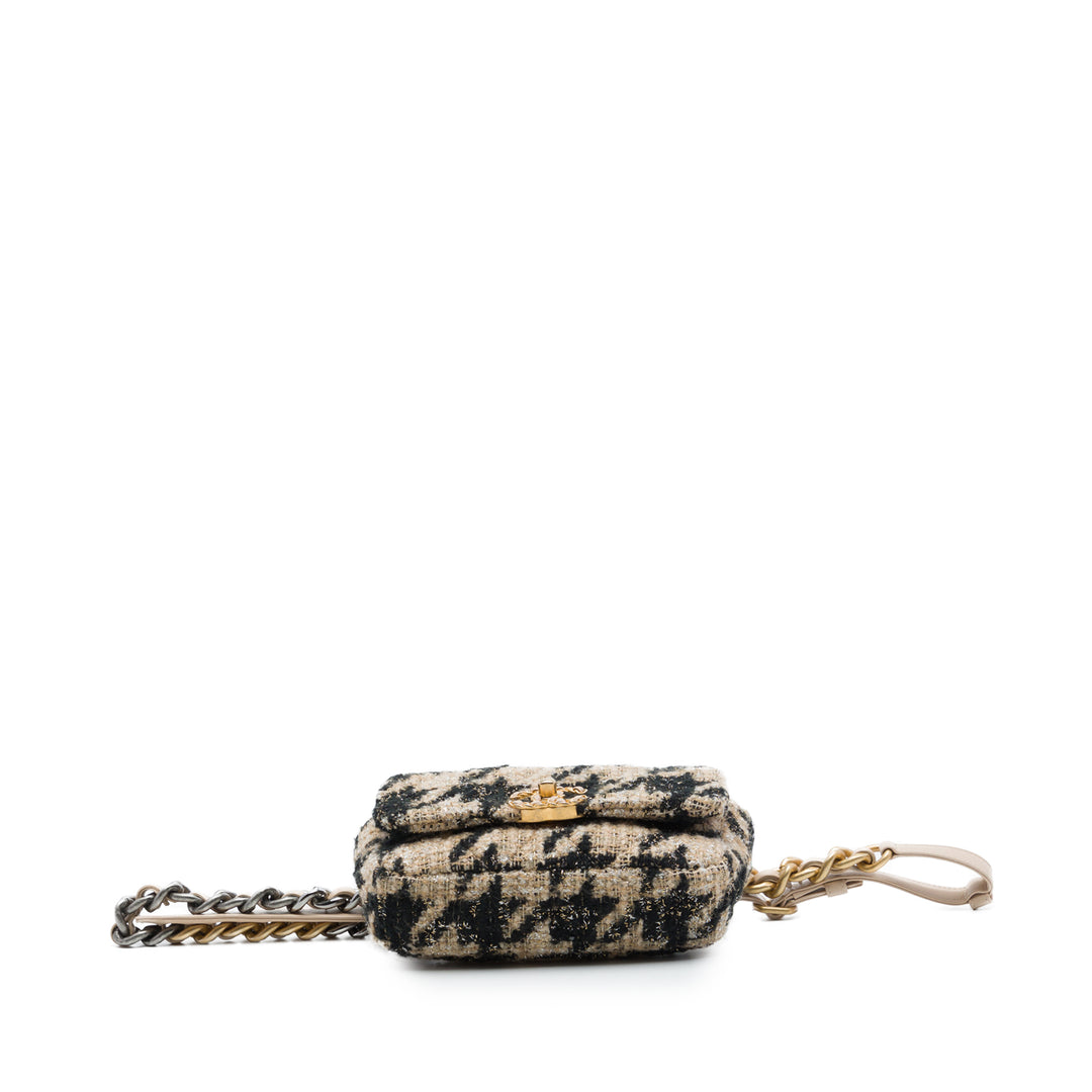 Chanel Houndstooth Tweed 19 Sac ceinture