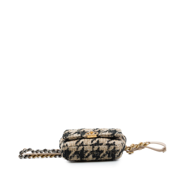 Chanel Houndstooth Tweed 19 Sac ceinture