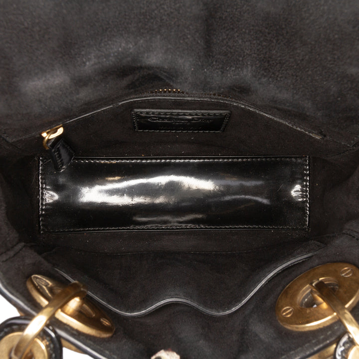 Dior Mini Cuir verni Cannage Studded Supple Lady Dior Noir – GABY PARIS Authentique