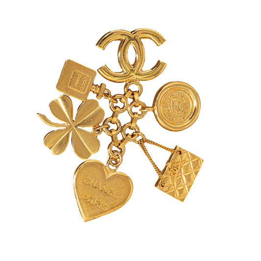 Icon Charms Pin Brooch Gold - Gaby Paris