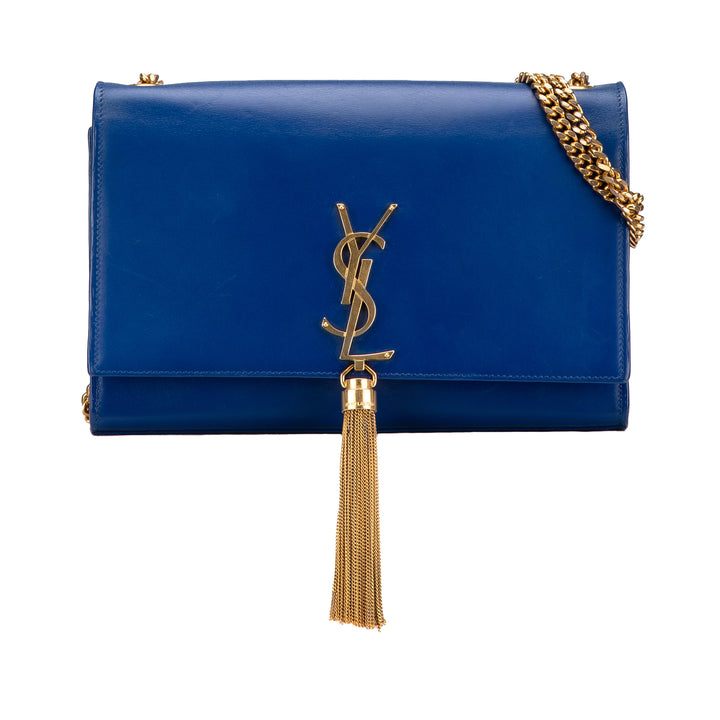 Saint Laurent Medium Smooth Cuir de veau Monogram Kate Tassel Sac porté croisé