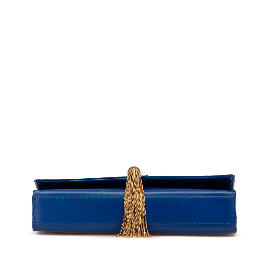 Saint Laurent Medium Smooth Cuir de veau Monogram Kate Tassel Sac porté croisé