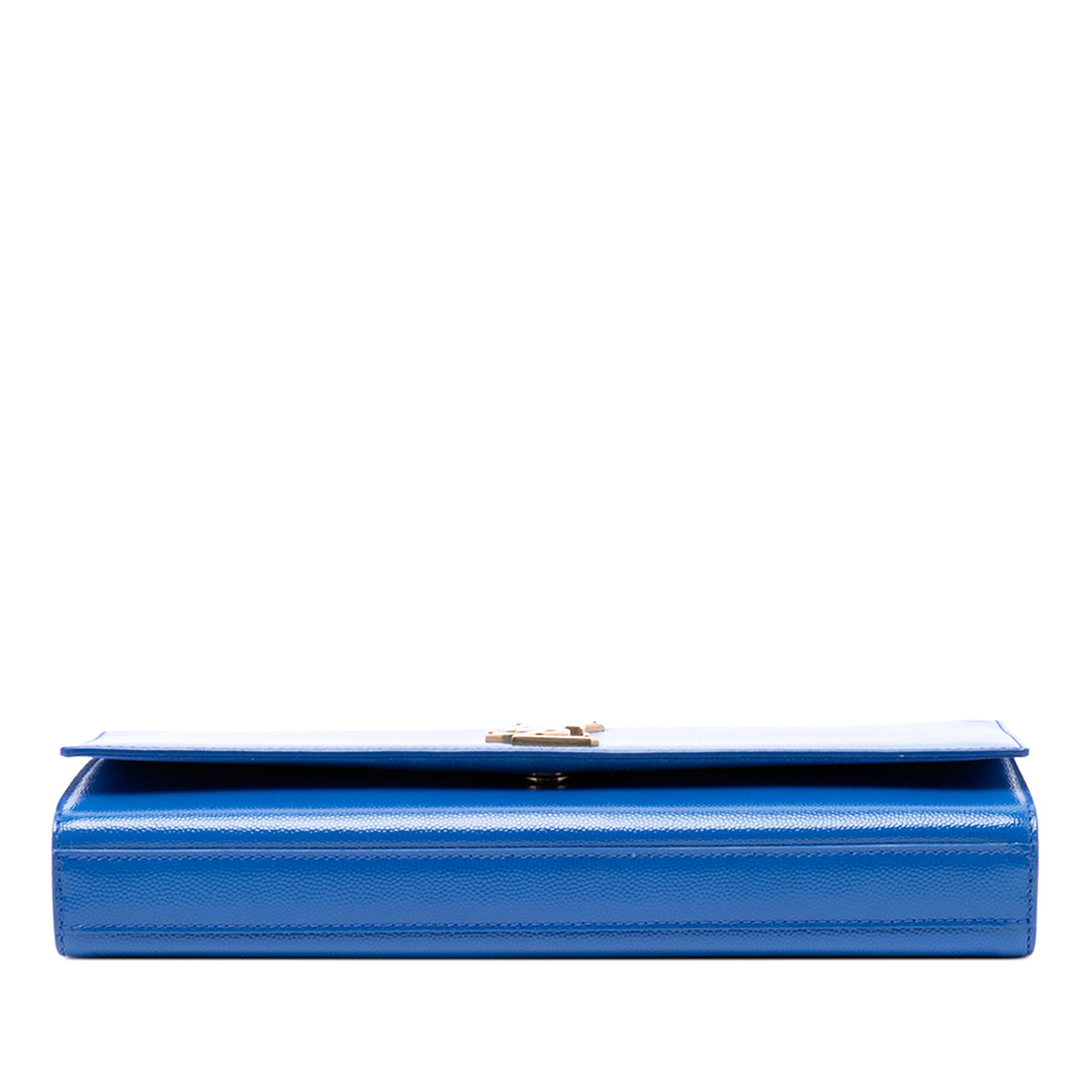 Saint Laurent Grain De Poudre Cassandre Pochette Monogram Bleu – vue 3 – GABY PARIS