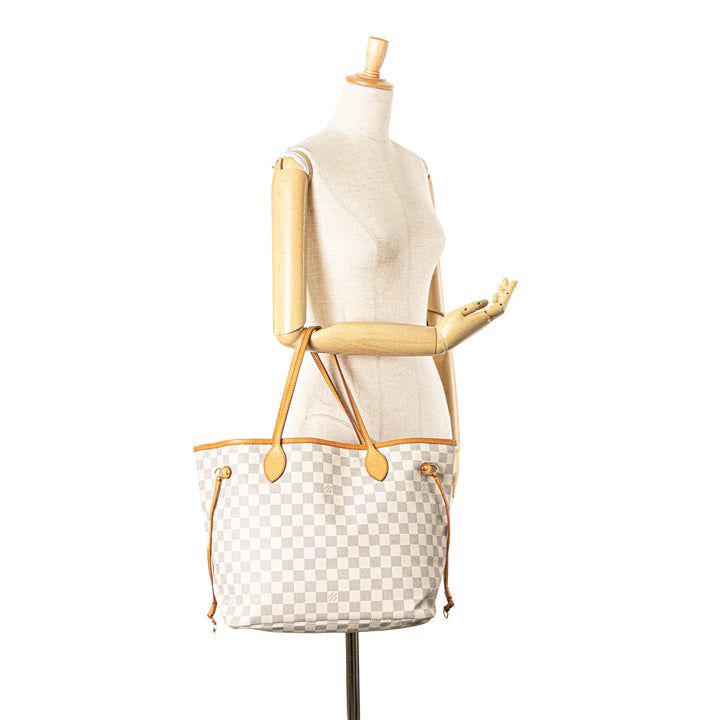 Damier Azur Neverfull MM White - Gaby Paris