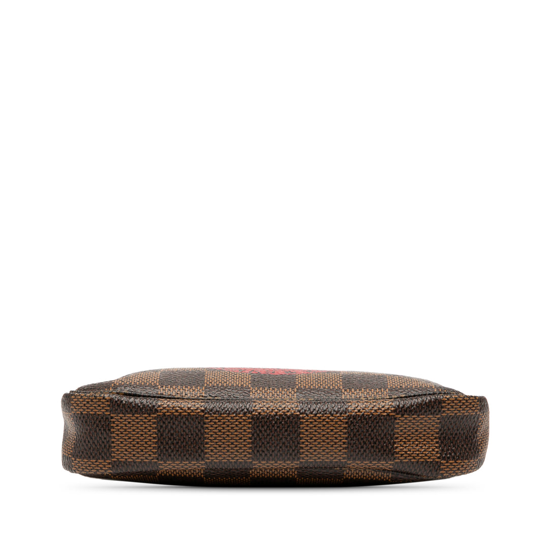 Louis Vuitton Trunks et Bags Pochette Accessoires Mini Damier Ébène Marron – vue 3 – GABY PARIS