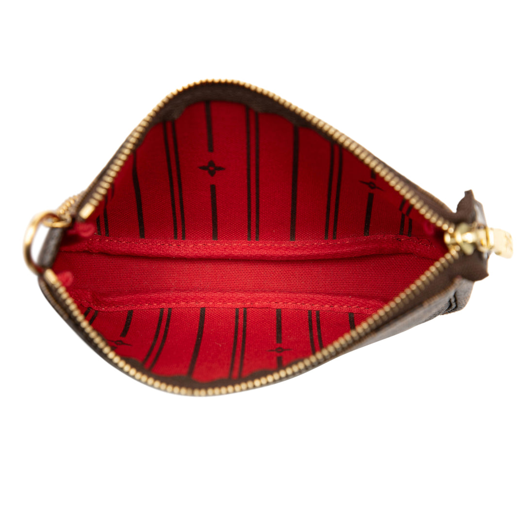 Louis Vuitton Trunks et Bags Pochette Accessoires Mini Damier Ébène Marron – vue 4 – GABY PARIS
