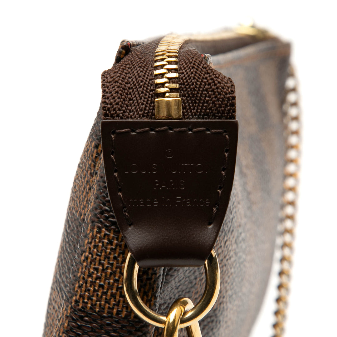 Louis Vuitton Trunks et Bags Pochette Accessoires Mini Damier Ébène Marron – vue 5 – GABY PARIS