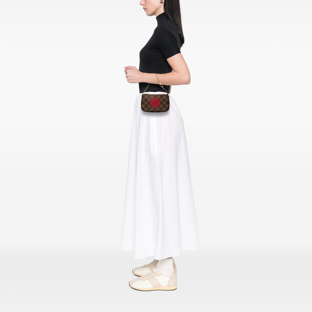 Louis Vuitton Trunks et Bags Pochette Accessoires Mini Damier Ébène Marron – vue 7 – GABY PARIS