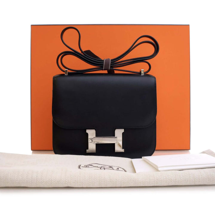 Hermès Mini Swift Marble Constance 18 Noir – GABY PARIS Authentique