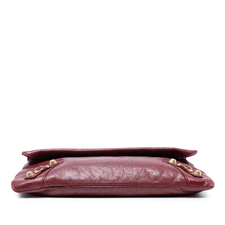 Balenciaga Cuir d’agneau Motocross Giant 12 Envelope Pochette Rouge