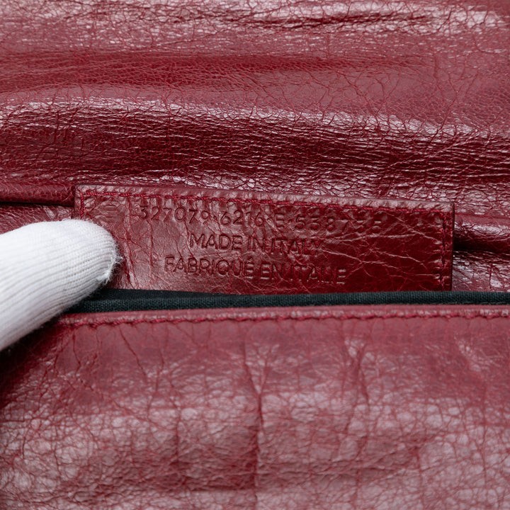 Balenciaga Cuir d’agneau Motocross Giant 12 Envelope Pochette Rouge