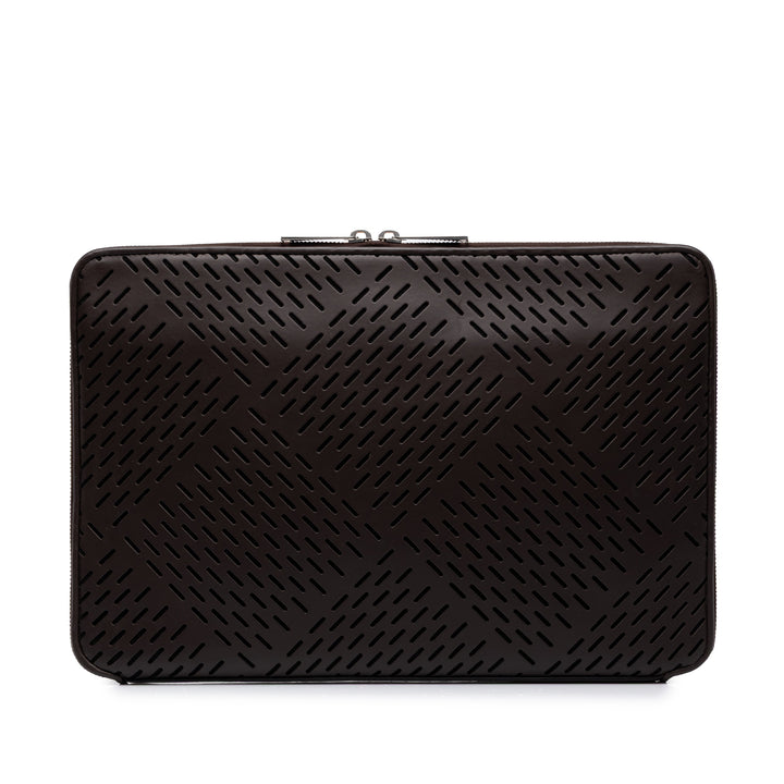 Bottega Veneta Pochette perforé Marron – vue principale – GABY PARIS