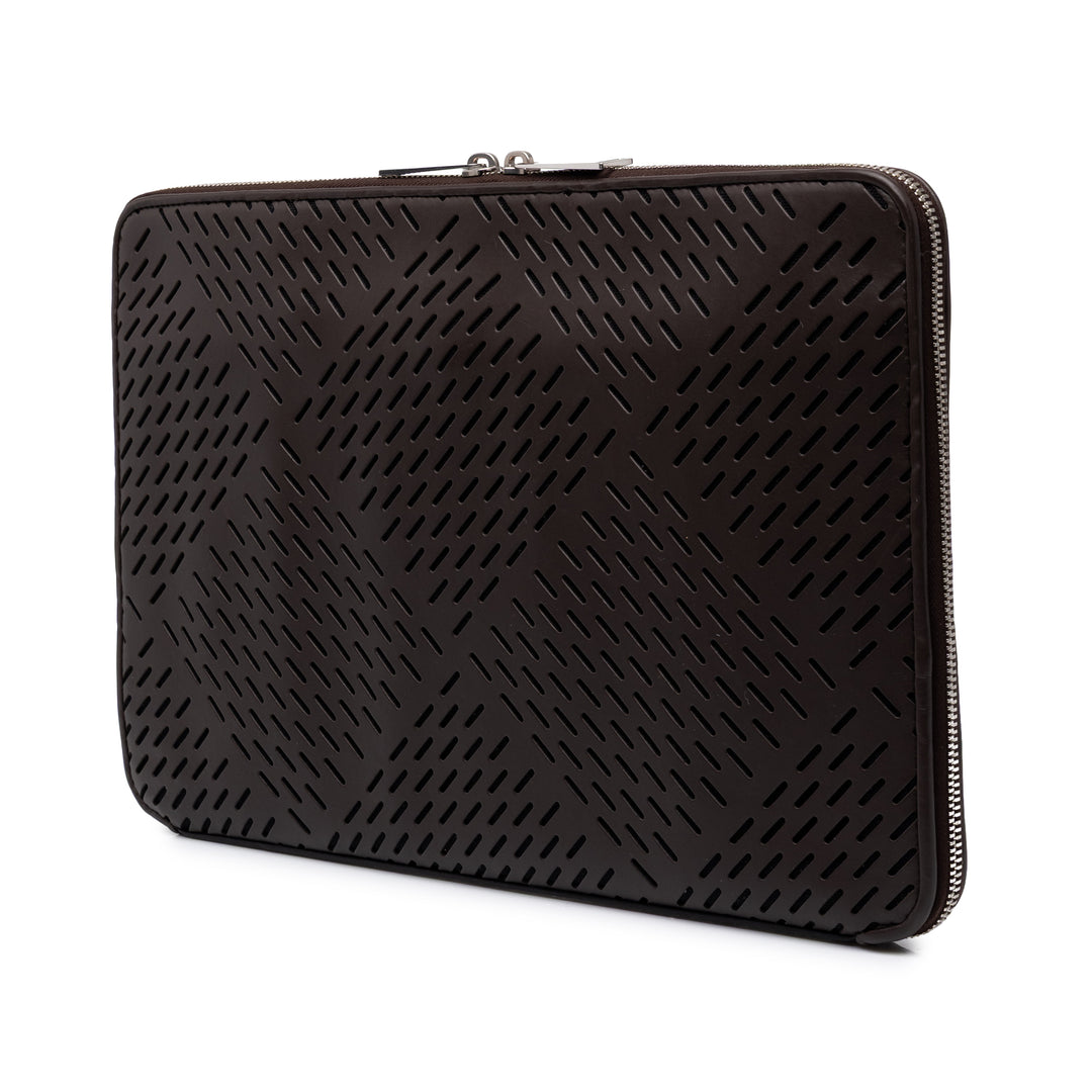 Bottega Veneta Pochette perforé Marron – vue 2 – GABY PARIS