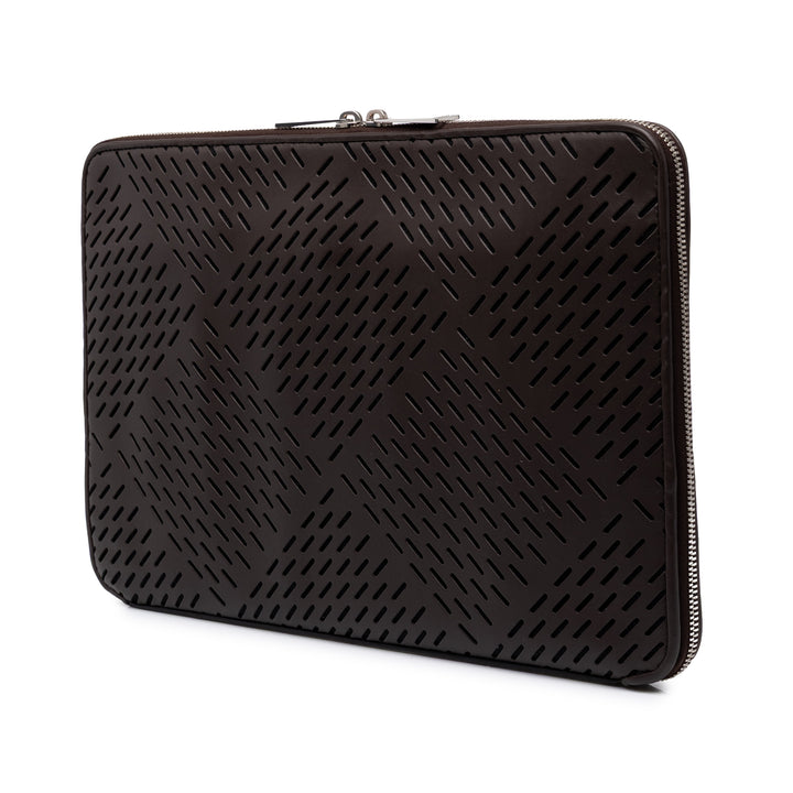 Bottega Veneta Pochette perforé Marron – vue 2 – GABY PARIS