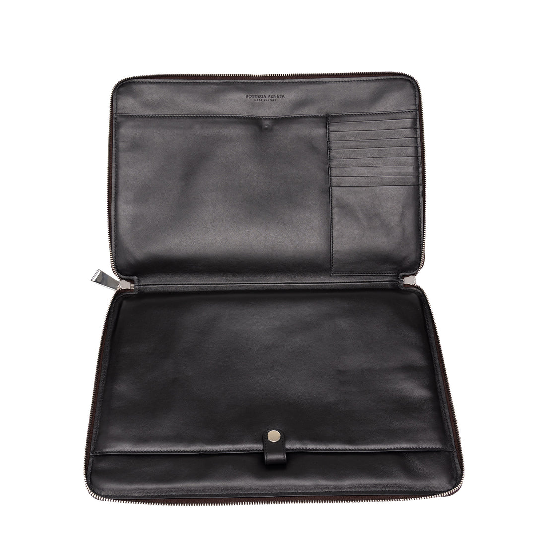 Bottega Veneta Pochette perforé Marron – vue 4 – GABY PARIS