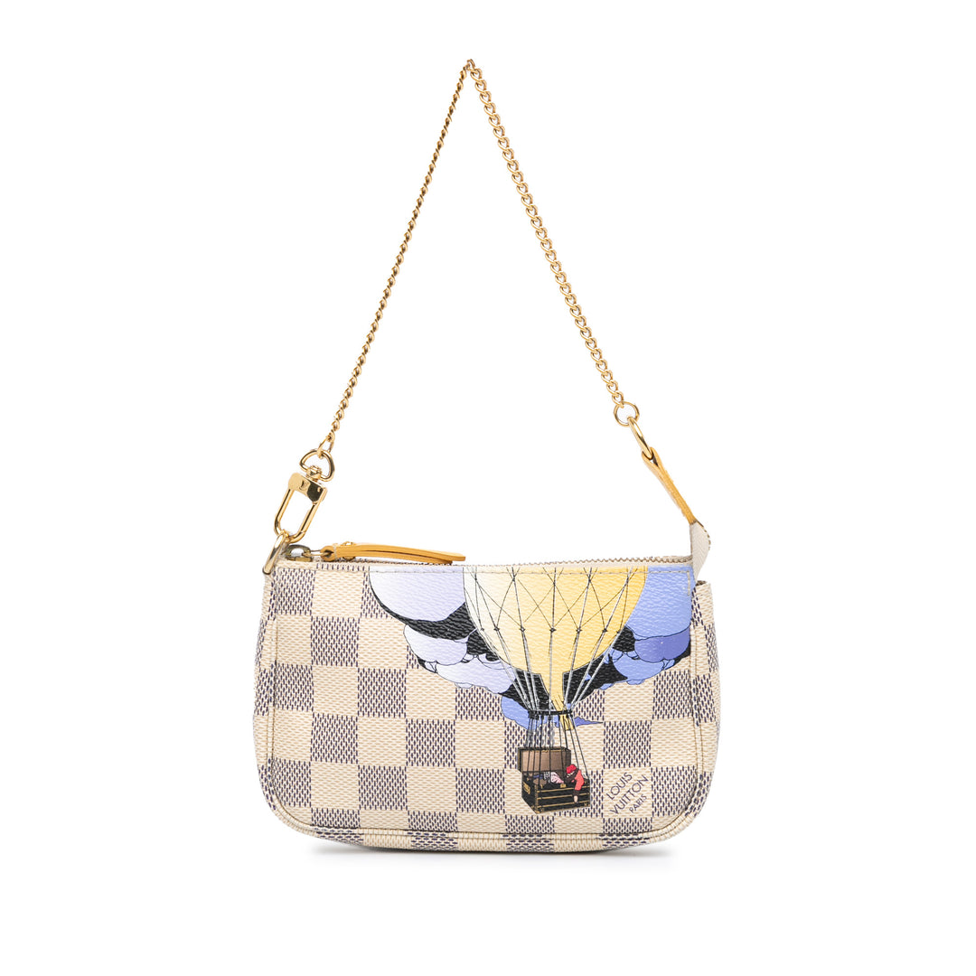 Damier Azur Illustre Mini Pochette Accessoires White - Gaby Paris