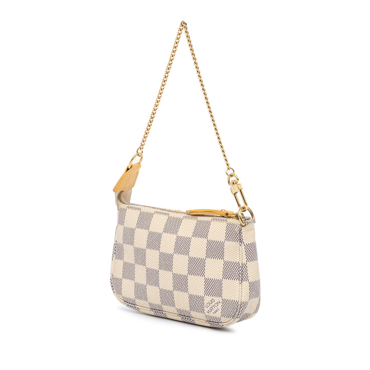 Damier Azur Illustre Mini Pochette Accessoires White - Gaby Paris