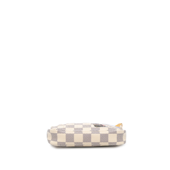 Damier Azur Illustre Mini Pochette Accessoires White - Gaby Paris
