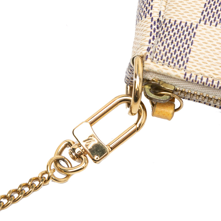 Damier Azur Illustre Mini Pochette Accessoires White - Gaby Paris