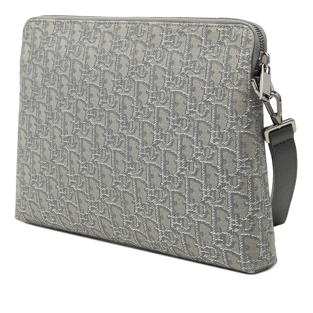 Dior Oblique Toile A4 Zipped Pochette
