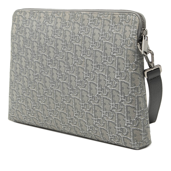 Dior Oblique Toile A4 Zipped Pochette