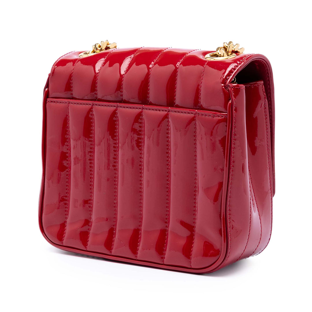 Saint Laurent Small Cuir verni Monogram Vicky Sac à chaîne