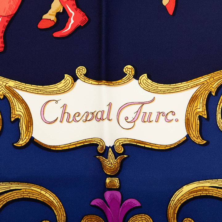 Cheval Turc Foulard 90 Bleu