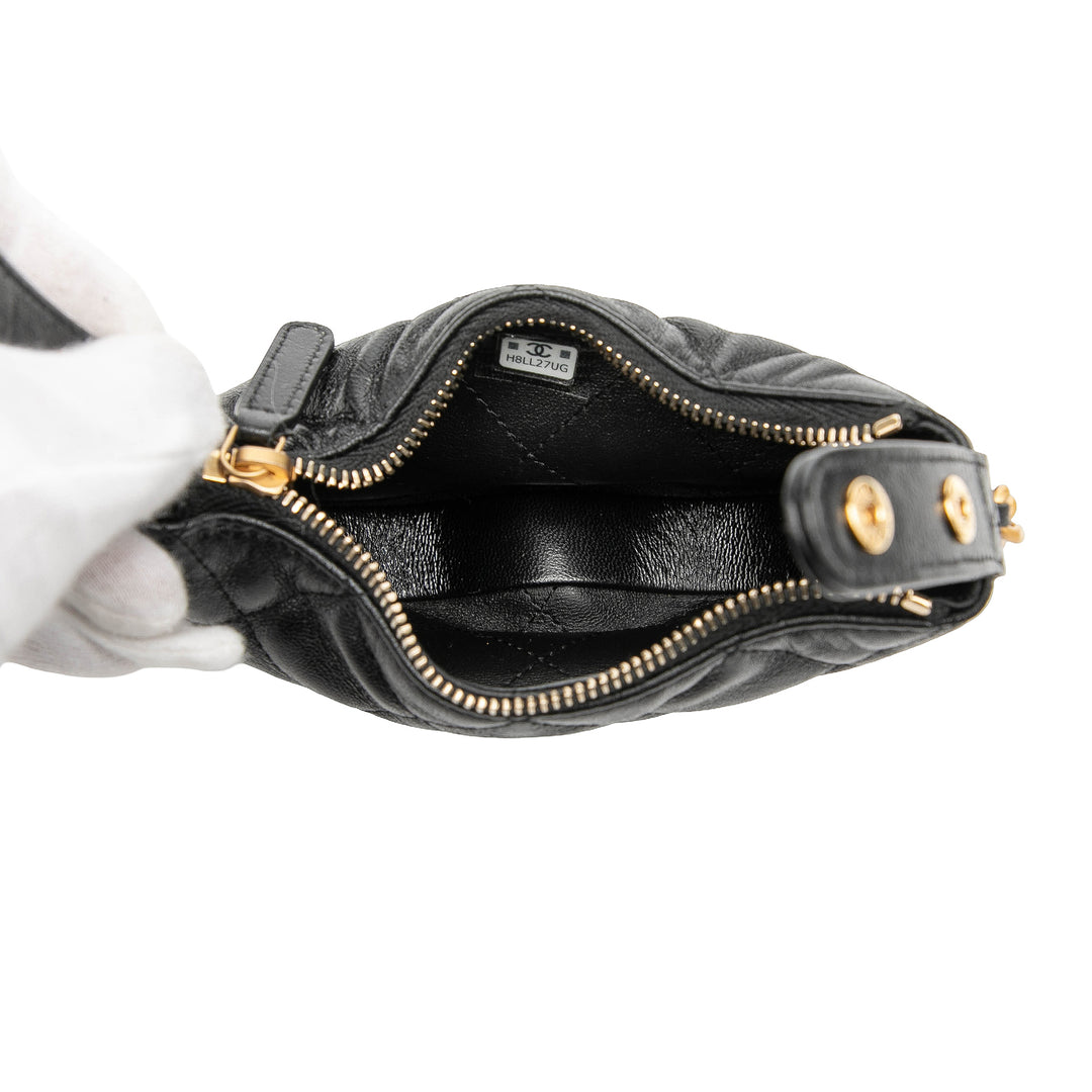 Chanel Mini Matelassé Cuir d’agneau Sac rond à chaîne Pochette – GABY PARIS Authentique