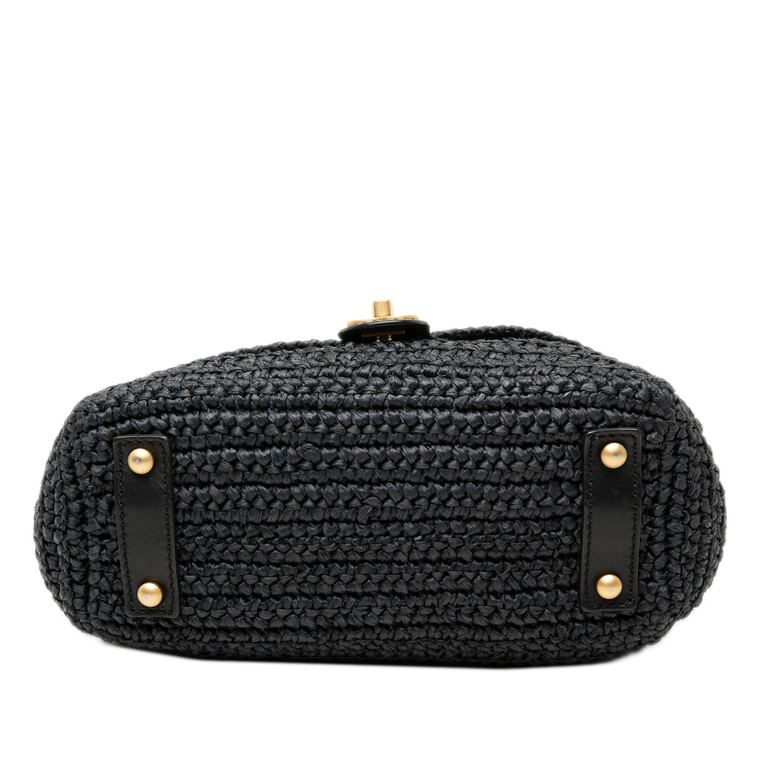 Chanel CC Raffia Sac porté croisé