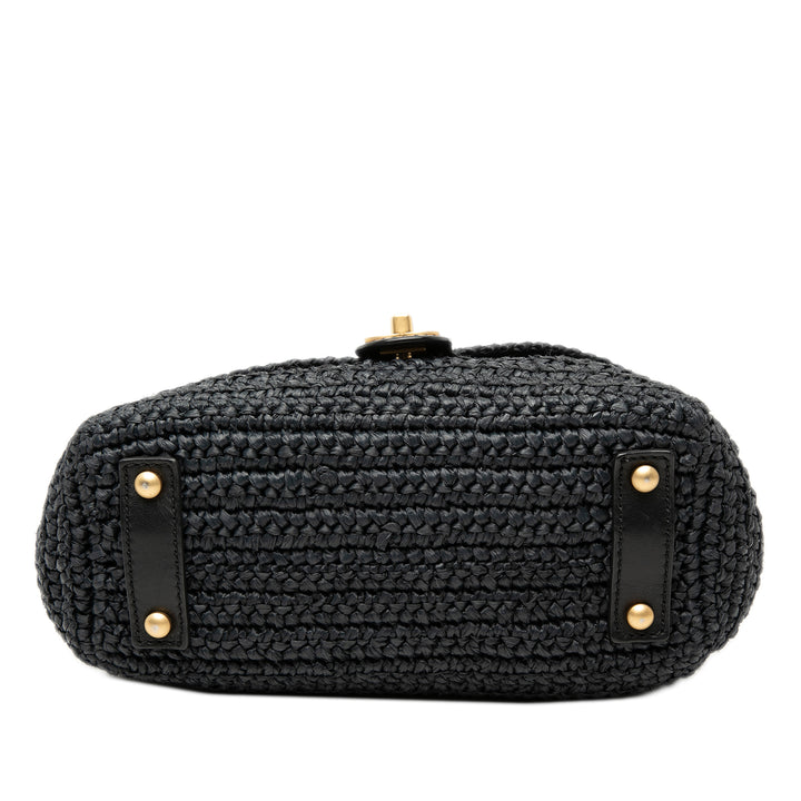 Chanel CC Raffia Sac porté croisé