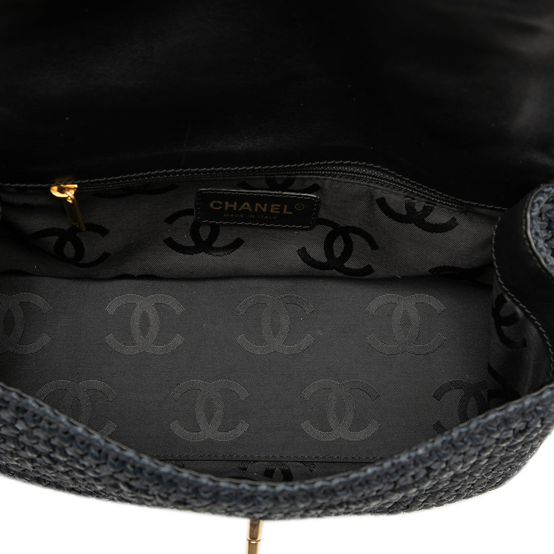 Chanel CC Raffia Sac porté croisé