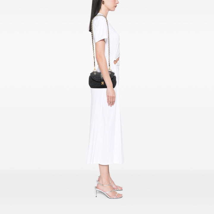 Chanel CC Raffia Sac porté croisé