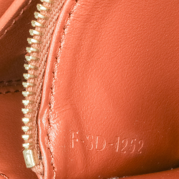 Small Leather Besace 16 Wallet On Chain Brown - Gaby Paris
