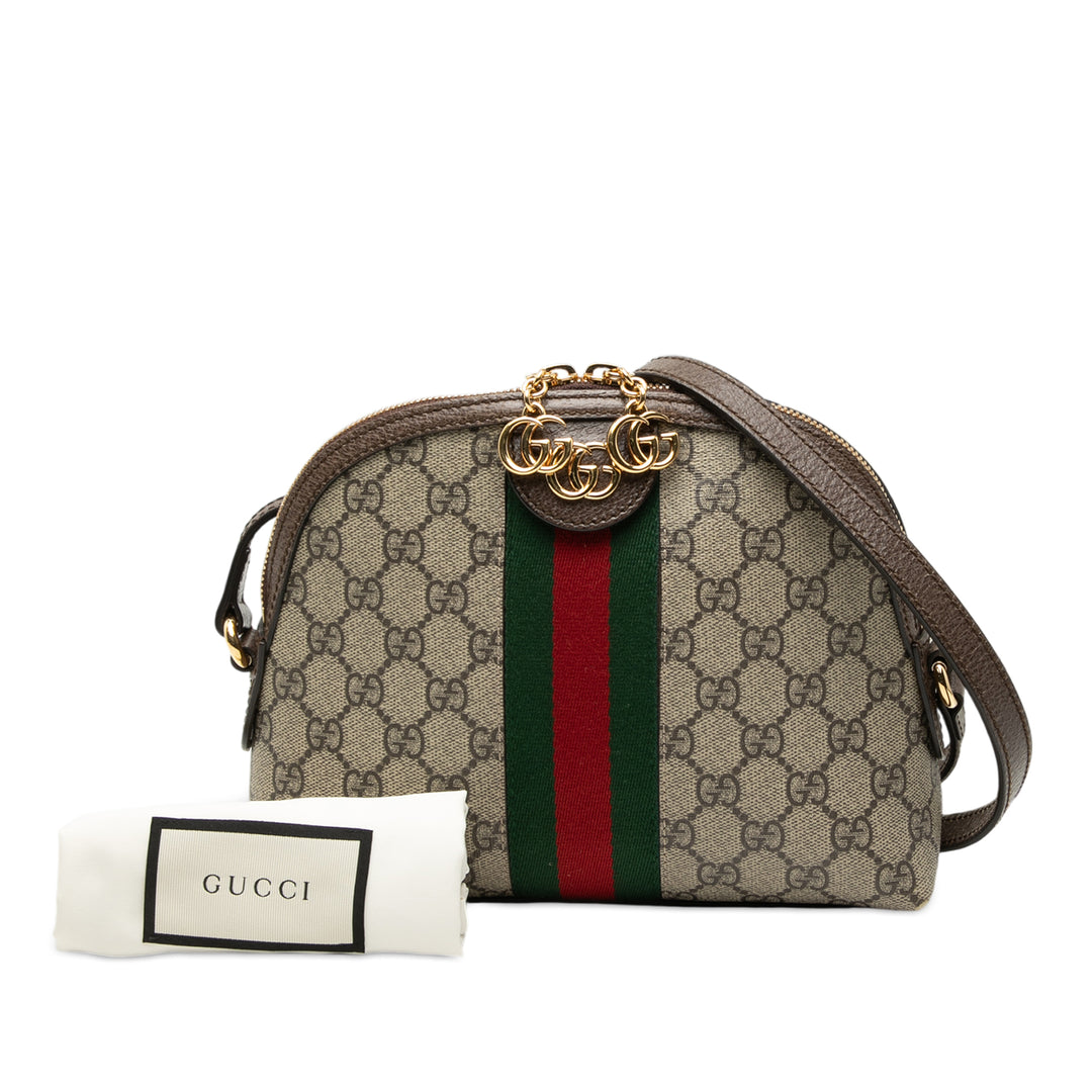 Gucci Small GG Supreme Web Ophidia Dome Sac porté croisé