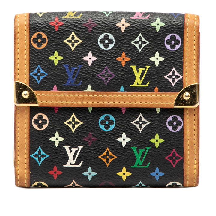 Louis Vuitton Monogram Multicolore Portefeuille Elise Trifold Portefeuille