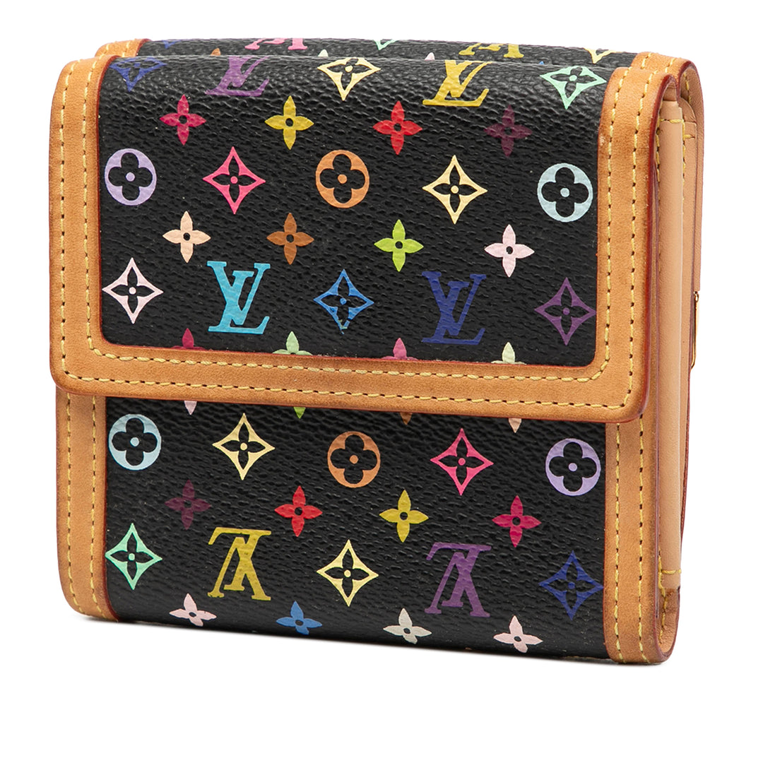 Louis Vuitton Monogram Multicolore Portefeuille Elise Trifold Portefeuille