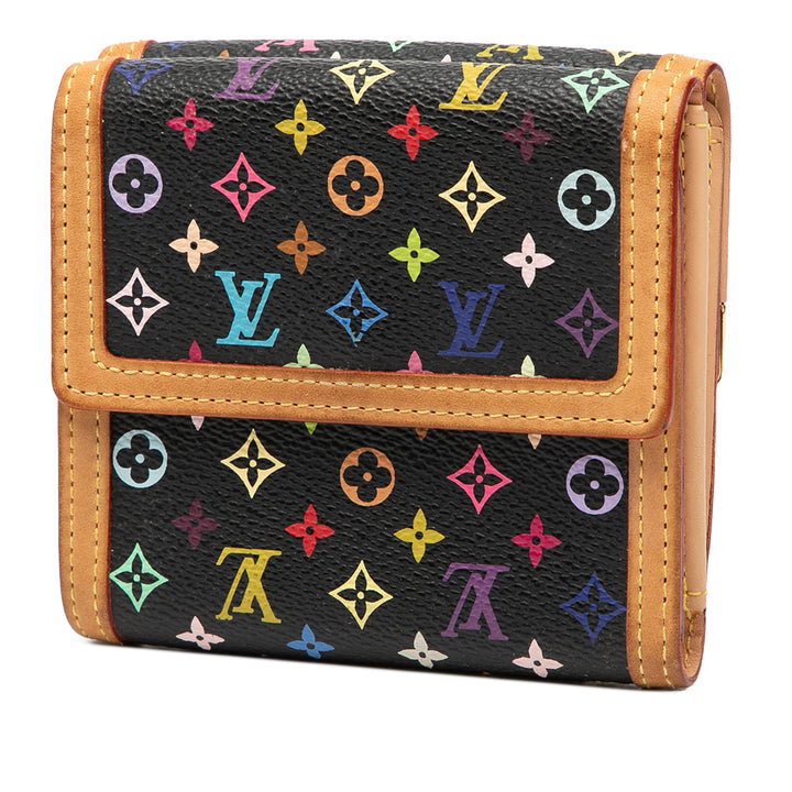 Louis Vuitton Monogram Multicolore Portefeuille Elise Trifold Portefeuille