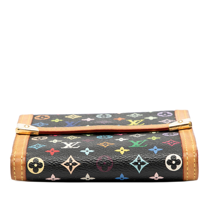 Louis Vuitton Monogram Multicolore Portefeuille Elise Trifold Portefeuille