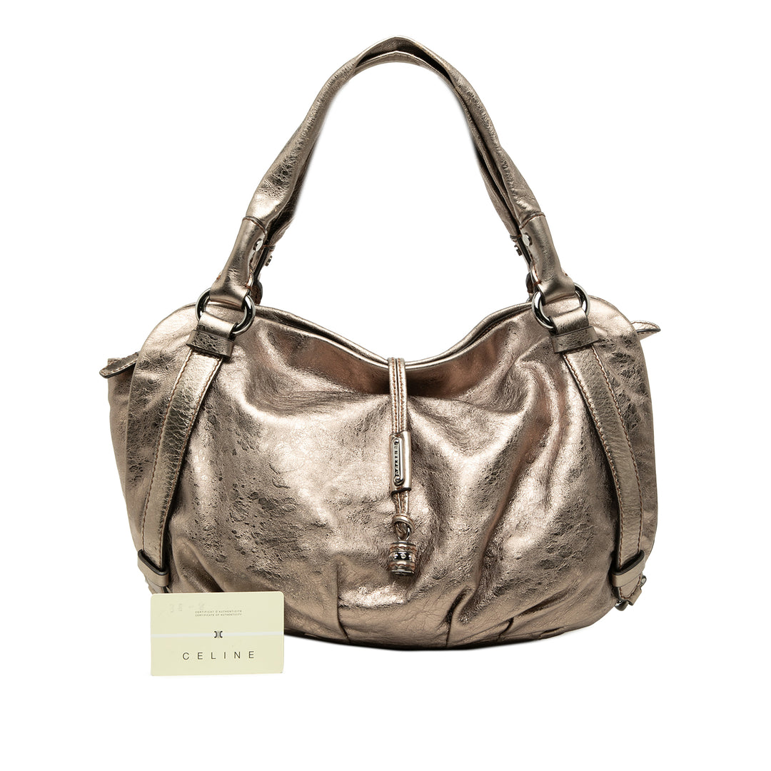 Celine Metallic Cuir de veau Bittersweet Hobo