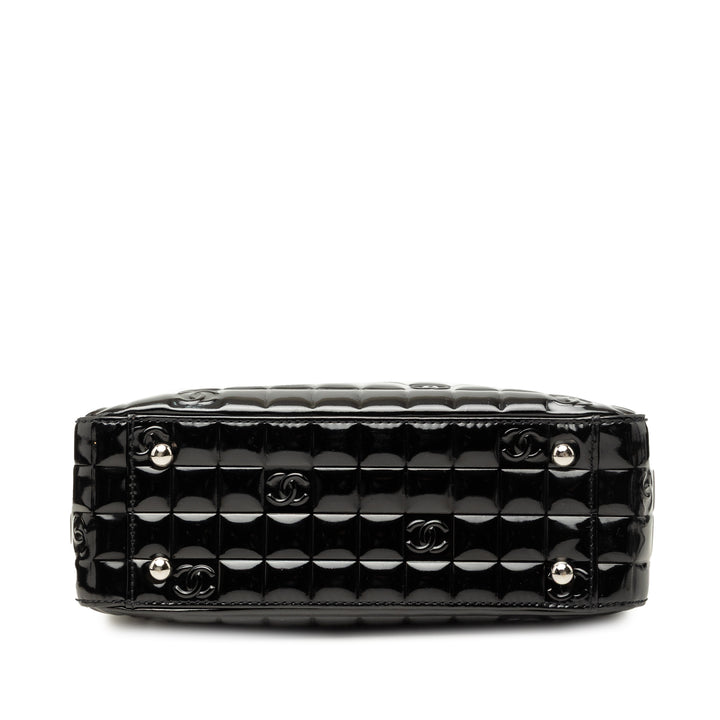 Chanel CC Chocolate Bar Cuir verni Cabas