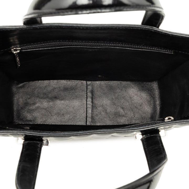 Chanel CC Chocolate Bar Cuir verni Cabas