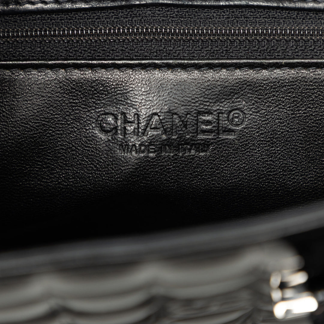 Chanel CC Chocolate Bar Cuir verni Cabas
