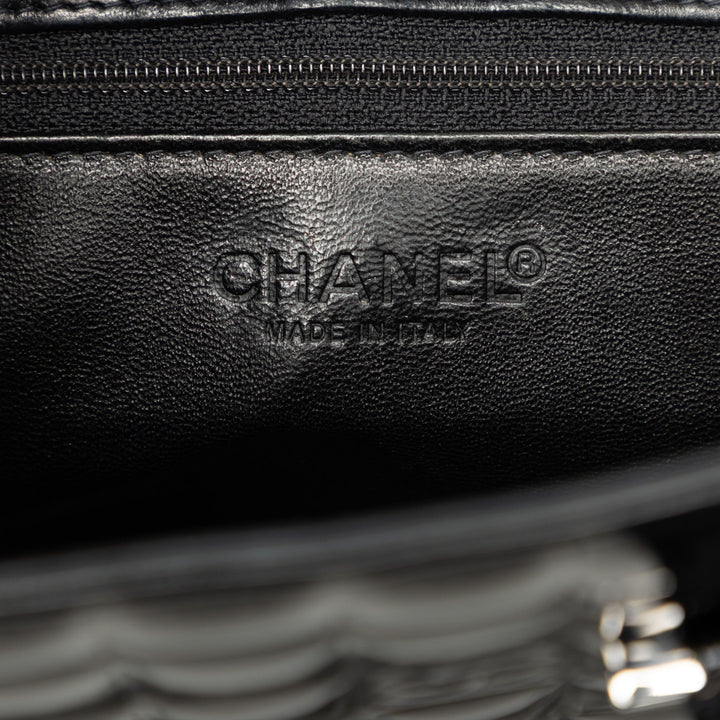 Chanel CC Chocolate Bar Cuir verni Cabas