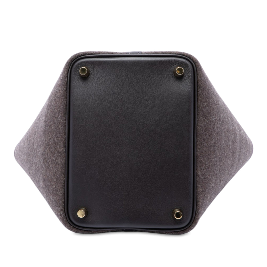 Hermès Felt et Picotin Lock 18 Swift Marron – vue 3 – GABY PARIS